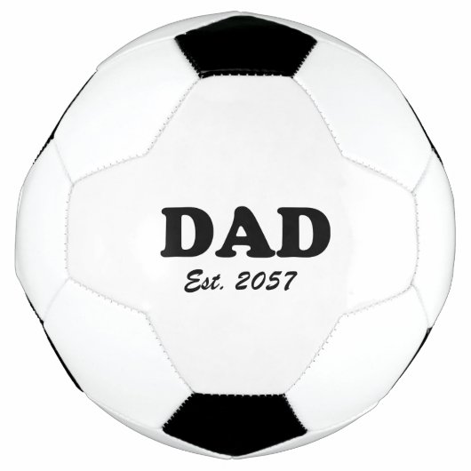 Papa modern zwart typografie aangepaste test datum voetbal (Voorkant)