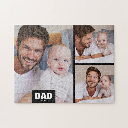 Papa Moderne 3 Foto Legpuzzel (Horizontaal)