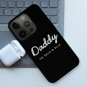 papa | Moderne Kinder Names Vaderdag Black iPhone Hoesje