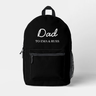 Papa Moderne Kinderen Namen Zwart Design Bedrukte Rugzak