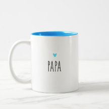 Papa | Moderne pap aangepaste hartkleur