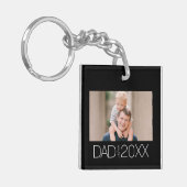Papa moderne script foto sleutelhanger (Voorkant Links)