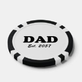 Papa moderne typografie aangepaste test datum grap poker chips (Enkel)