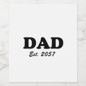 Papa moderne typografie aangepaste test datum part wijn etiket (Enkel label)
