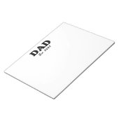 Papa moderne typografie aangepaste test datum wit notitieblok (Schuin)