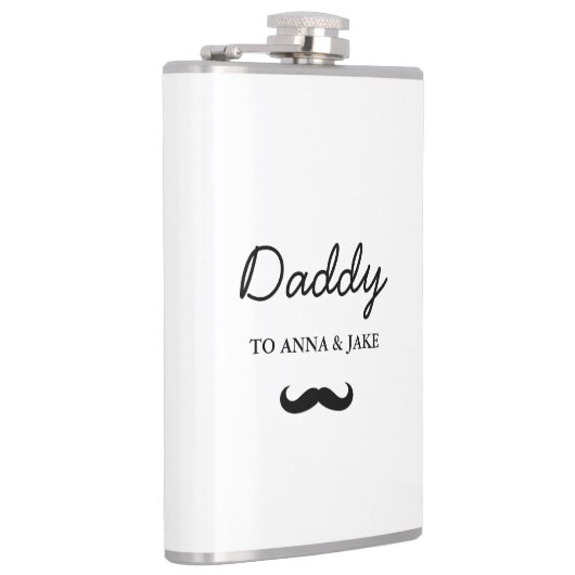 papa | Moderne Vaderdag-Kinder namen Flask Heupfles (Rechts)