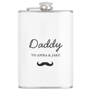 papa   Moderne Vaderdag-Kinder namen Flask Heupfles