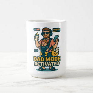 Papa Modus Geactiveerd - Gamer Stijl Ouderschap Koffiemok