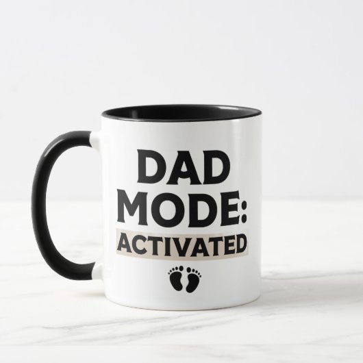 Papa Modus Geactiveerd Grappige Nieuwe Vader Citaa Mok (Links)