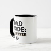 Papa Modus Geactiveerd Grappige Nieuwe Vader Citaa Mok (Voorkant links)