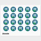 Papa Modus Ouderschap Humor Ronde Sticker (Vel)