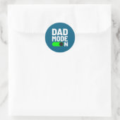 Papa Modus Ouderschap Humor Ronde Sticker (Tas)