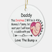 Papa moet van Bump Persoonlijke foto zijn Keramisch Ornament (Links)