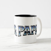 Papa Mok, Papa koffiekopje, cadeau voor papa Tweekleurige Koffiemok (Voorkant rechts)