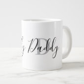 Papa Monogram Grijs Grote Koffiekop (Voorkant rechts)