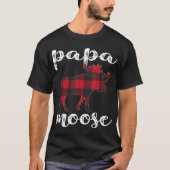 Papa Moose Buffalo Plaid Family Christmas T-shirt (Voorkant)