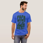 Papa Mows Best Lawn Mower Funny Gardener Father Mo T-shirt (Voorkant volledig)