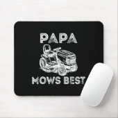 Papa Mows Funny Lawn Mower Father's Day Grandpa Muismat (Met muis)