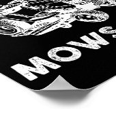 Papa Mows Funny Lawn Mower Father's Day Grandpa  Poster (Hoek)