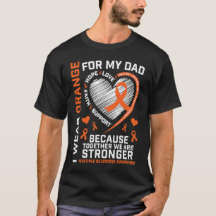 Papa MS Kinderen Multiple Sclerose Papa MS bewus T-shirt