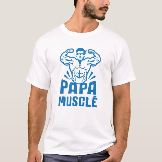 Papa_musculus_bodybuilder_heros_logo_0 T-shirt (Voorkant)