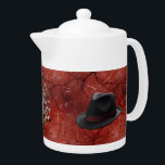 Papa Muziek Mood Fedora Porseleinen Theepot<br><div class="desc">Papa Muziek Mood Fedora Porseleinen Theepot</div>