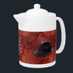 Papa Muziek Mood Fedora Porseleinen Theepot<br><div class="desc">Papa Muziek Mood Fedora Porseleinen Theepot</div>