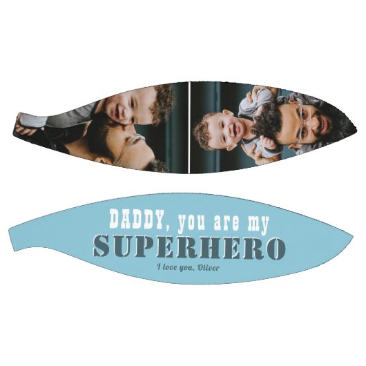 Papa My Superheld Father's Day 2 Foto Collage Basketbal (Panelen)