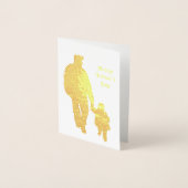 Papa 'n-Kiddo Silhouette 3-Vaderdag Folie Kaarten (Voorkant)