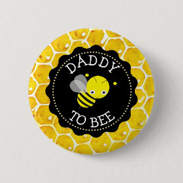Papa naar Bee Baby shower Button