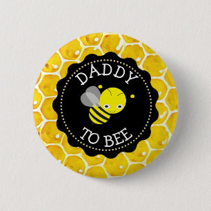 Papa naar Bee Baby shower Button