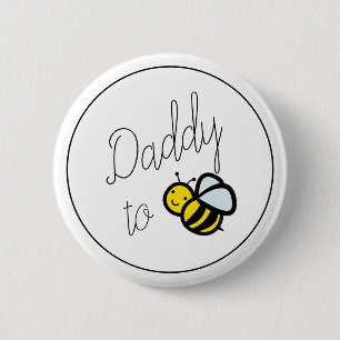 Papa naar bijen Papa Baby shower Button
