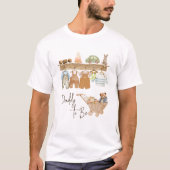 Papa naar de kinderkamer, Teddybeer, babykleding T-shirt (Voorkant)