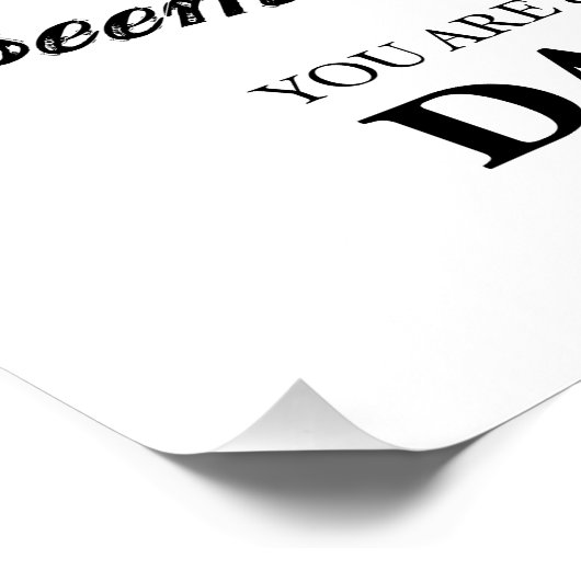 Papa naar dochter HOPE FAITH LOVE Special Message Perfect Poster (Hoek)