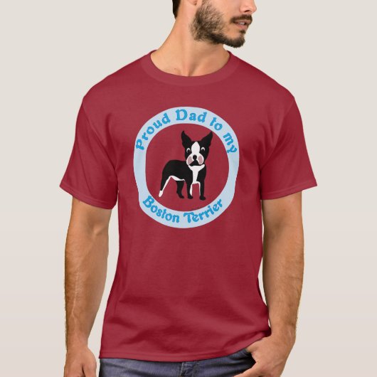 Papa naar een Boston Terrier verplaatsen T-shirt (Voorkant)