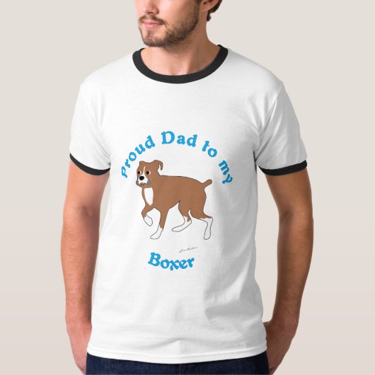 Papa naar een Boxer sturen T-shirt (Voorkant)