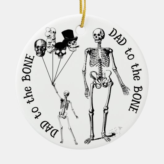 Papa naar het Bone Skeleton Ornament (Voorkant)
