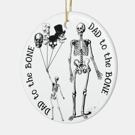 Papa naar het Bone Skeleton Ornament (Links)