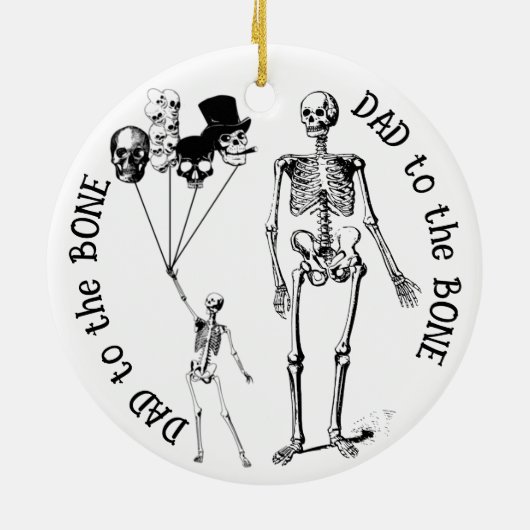 Papa naar het Bone Skeleton Ornament (Achterkant)