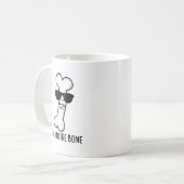 Papa naar het bot grappige anatomie woordspeling koffiemok (Voorkant links)