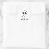 Papa naar het bot grappige anatomie woordspeling ronde sticker (Tas)