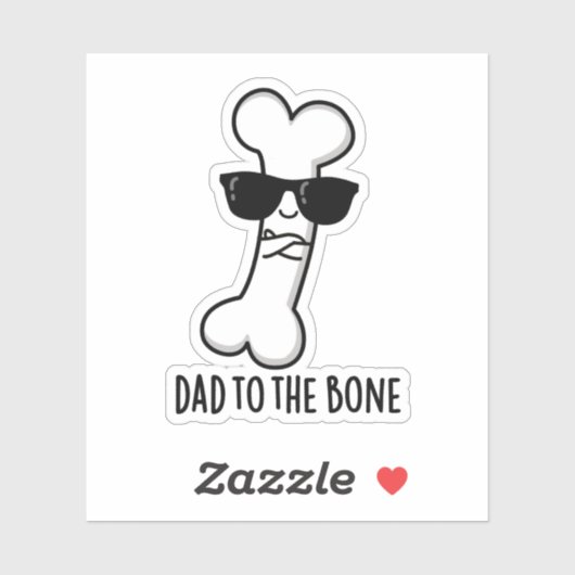 Papa naar het bot grappige anatomie woordspeling sticker (Vel)