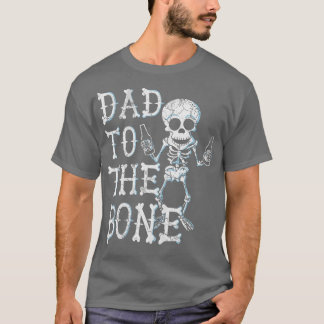 Papa naar het bot skelet vaders dag Halloween T-shirt