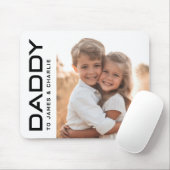 Papa naar kinder namen foto vaders dag muismat (Met muis)