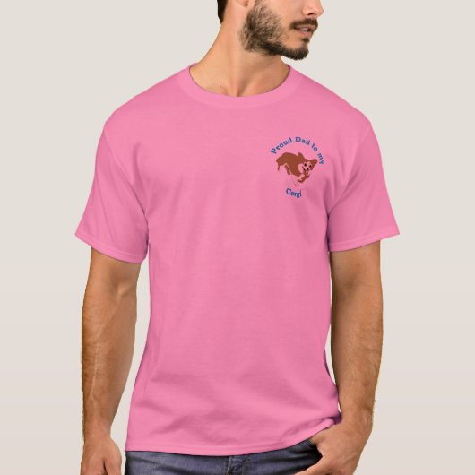 Papa naar mijn Corgi T-shirt (Voorkant)