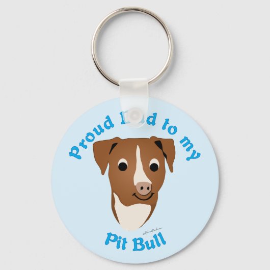 Papa naar mijn Pit Bull Sleutelhanger (Voorkant)