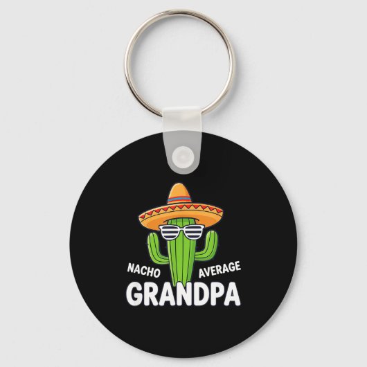 Papa nacho gemiddelde opa grappige Mexicaanse cact Sleutelhanger (Voorkant)
