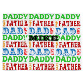 Papa Names Personal Large Gift Bag Groot Cadeauzakje (Voorkant)