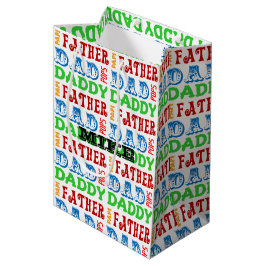 Papa Names Personalized Gift Bag Medium Cadeauzakje