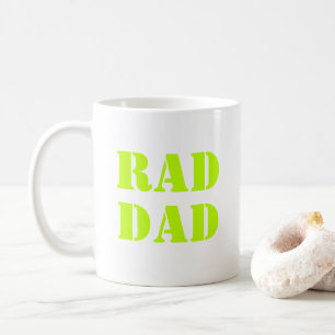 Papa neon groene moderne typografie cool koffiemok